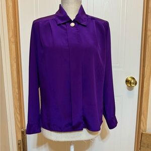 Vintage Peters & Ashley Sz 8 Purple Blouse VGUC 😊😊